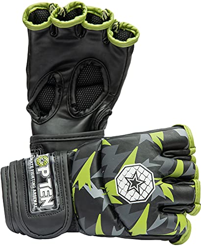 Ultimate-Fight-Handschuhe „Jungle“ - schwarz-Gruen, Gr. S von TOP TEN MMA
