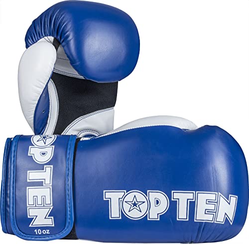 Boxhandschuhe „XLP“ - 12 oz, blau-Weiss von TOP TEN