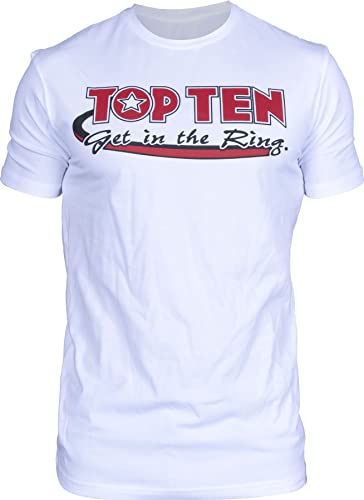 T-Shirt „Get in The Ring“ - Weiss, Gr. XL von TOP TEN