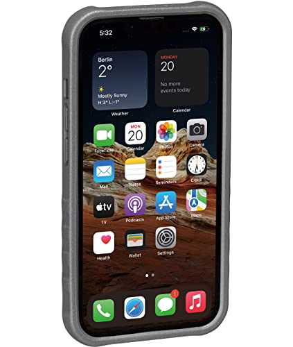 Topeak Unisex – Erwachsene RideCase für iPhone 13, Black/Gray, ohne Halter Smartphone-Hüllen, Schwarz, 15,4 x 7,9 x 1,5 cm von TOPEAK