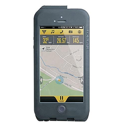 TOPEAK wetterfeste Rad Schutzhülle für iPhone 5 mit Halter Weatherproof Ride Case, schwarz - schwarz/grau, Einheitsgröße von TOPEAK