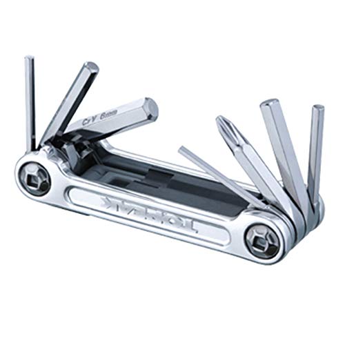 Topeak Unisex – Erwachsene Mini 9 Pro Multitoll, Multitool Silver, 9 Funktionen von TOPEAK