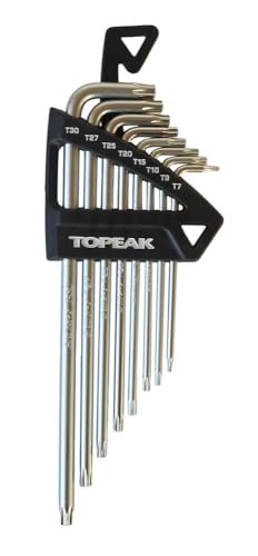 Topeak Torxschlüssel Torx Wrench Set Werkzeugset, Black, T7/T9/T10/T15/T20/T25/T27/T30 von TOPEAK