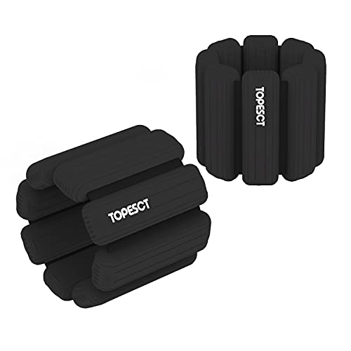 TOPESCT 2 PCS Handgelenkgewichte Knöchelgewichte Set Gewichtsmanschetten für Handgelenk Yoga, Tanz, Barre, Pilates, Kardiotraining, Aerobic, Walking von TopEsct