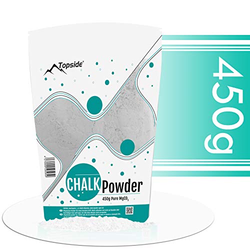 TOPSIDE 450g Chalk Powder - reines Magnesiumcarbonat für Krafttraining | Magnesia-Pulver Kletterkreide von TOPSIDE