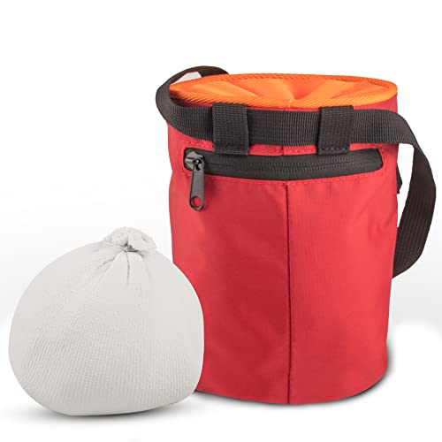 TOPSIDE Boulder/Kletter-Set inkl. Chalkbag (Rot) und Chalkball von TOPSIDE