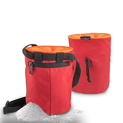 TOPSIDE ® Chalk Bag zum Klettern und Bouldern (rot) von TOPSIDE