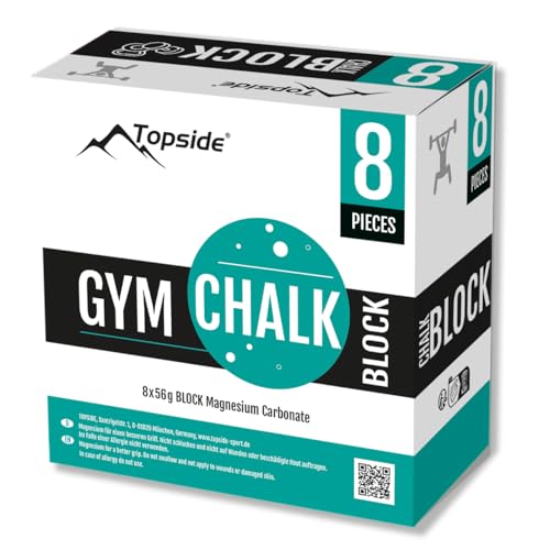 TOPSIDE Gym Chalk 8 x 56g Chalk Block für Gewichtheben, Klettern, Bouldern, Turnen, Crossfit von TOPSIDE