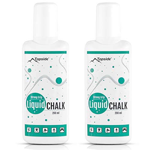 TOPSIDE Vorteilpack 2 x Liquid Chalk á 200ml - Flüssiges Magnesiumcarbonat zum Klettern, Bouldern und Crossfit von TOPSIDE