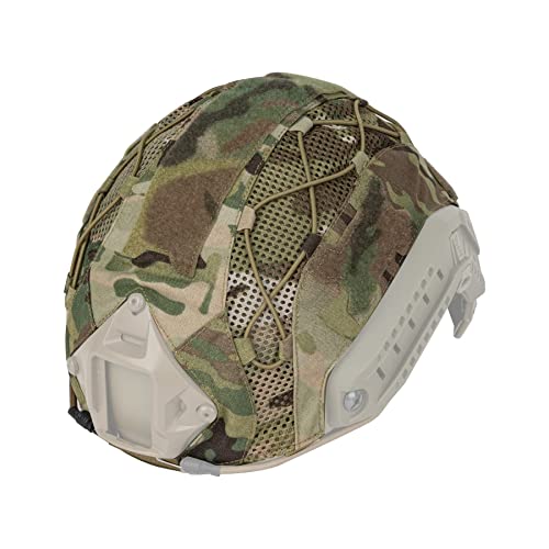 TOPTACPRO Taktischer Helm Camouflage Bezug für Schnellhelm in Größe S/M, Paintball Schießausrüstung - Cordura 500D Nylon - ohne Helm (Multi-Camo) von TOPTACPRO
