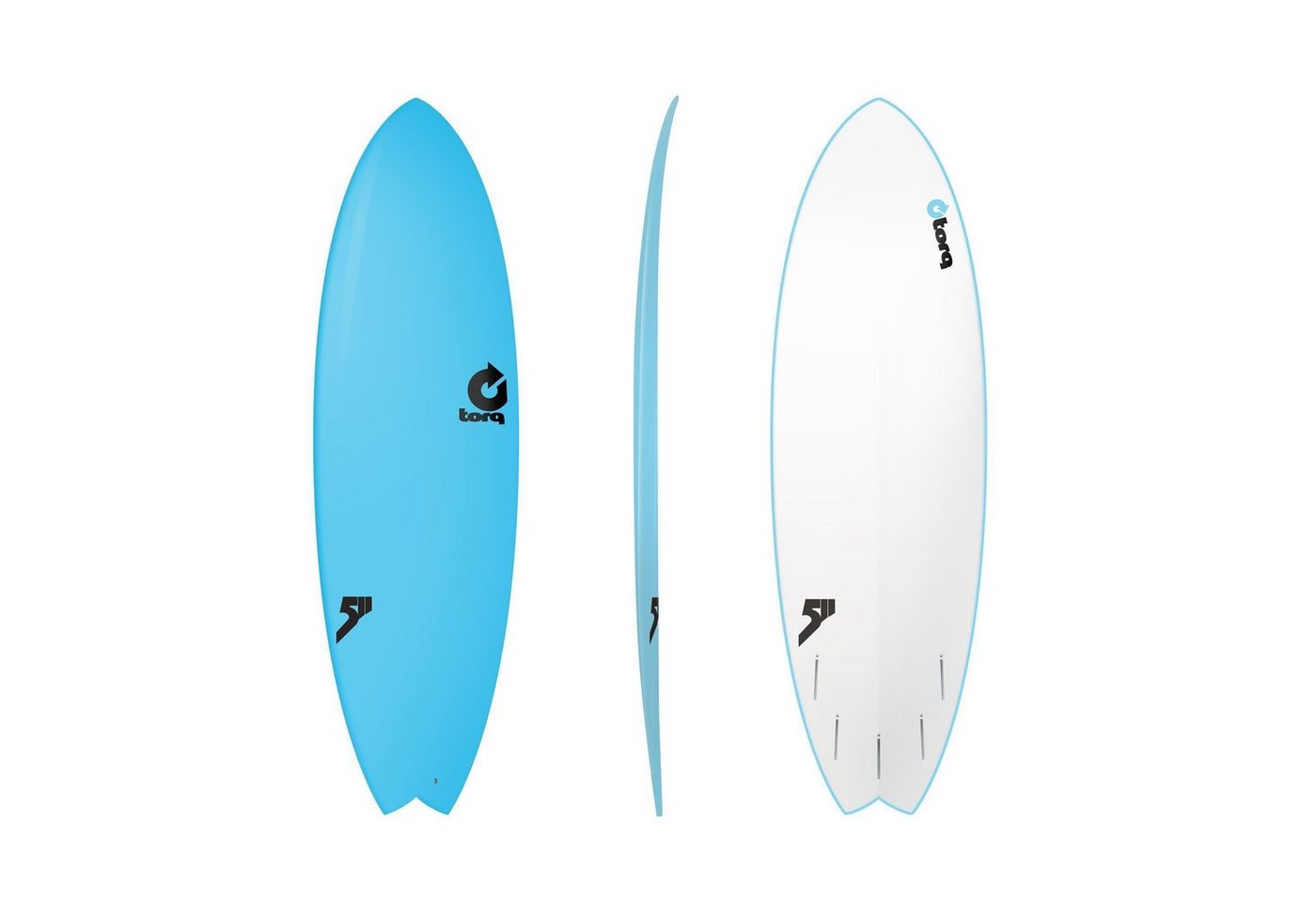 TORQ Wellenreiter Surfboard TORQ Softboard 5.11 Fish Blue, Fish, (Board) von TORQ