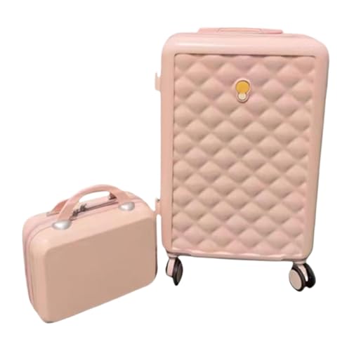 TOTIKI Koffer 2-teiliges Gepäckset, Handgepäck Mit 14-Zoll-Kosmetikkoffern, Hartschalen-Koffersets Rollkoffer (Color : B, Size : 24in) von TOTIKI