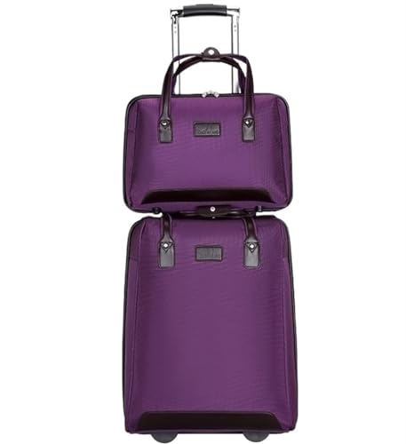 TOTIKI Koffer 2-teiliges Koffer-Gepäckset Aus Oxford-Stoff, Boarding-Koffer Mit Rollen, Leicht Rollkoffer (Color : B, Size : 20in) von TOTIKI