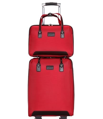 TOTIKI Koffer 2-teiliges Koffer-Gepäckset Aus Oxford-Stoff, Boarding-Koffer Mit Rollen, Leicht Rollkoffer (Color : E, Size : 20in) von TOTIKI