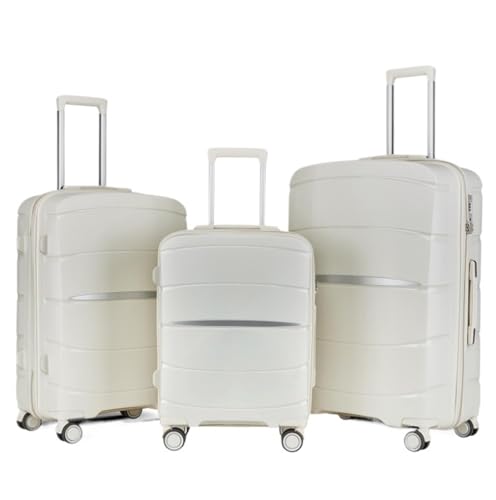 TOTIKI Koffer 3-teiliges Gepäckset, Hartschalen-Kofferset Mit Spinnerrädern, Leichtes Reisegepäck Rollkoffer (Color : B, Size : 20+24+28inch) von TOTIKI