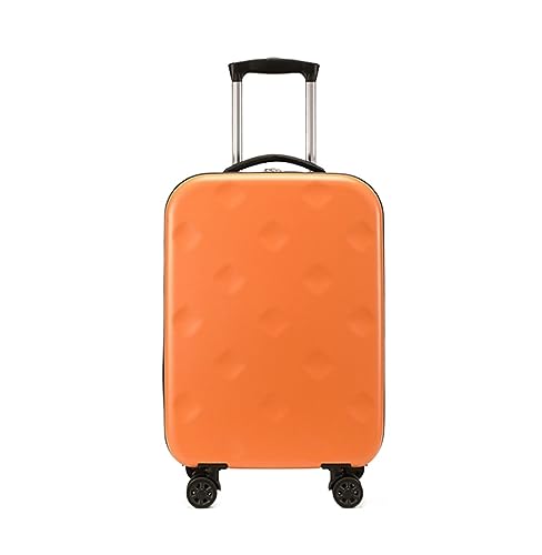 TOTIKI Koffer Erweiterbares Gepäck, Faltbare Koffer Mit Universalrädern, Zoll-Zahlenschloss Rollkoffer (Color : Orange, Size : 20in) von TOTIKI