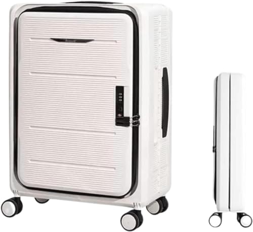 TOTIKI Koffer Faltbare Koffer, Verstellbarer Trolley, Handgepäck, Vorne Offen, Universalrad Rollkoffer (Color : D, Size : 24 in) von TOTIKI