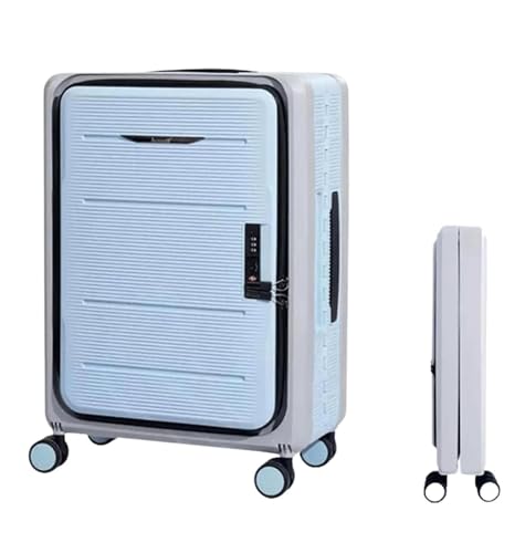 TOTIKI Koffer Faltbare Koffer, Verstellbarer Trolley, Handgepäck, Vorne Offen, Universalrad Rollkoffer (Color : E, Size : 26 in) von TOTIKI