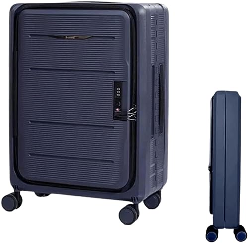 TOTIKI Koffer Faltbare Koffer, Verstellbarer Trolley, Handgepäck, Vorne Offener Koffer, Universalrad Rollkoffer (Color : F, Size : 20 in) von TOTIKI