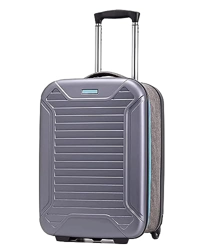 TOTIKI Koffer Faltbares Handgepäck, Hartschalenkoffer, Tragbarer Koffer Mit Zahlenschloss Rollkoffer (Color : Blue, Size : 20in) von TOTIKI