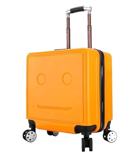 TOTIKI Koffer Gepäck, Verstellbarer Trolley-Koffer Für Reisen, Einsteigen, Zahlenschloss, Handgepäck Rollkoffer (Color : Yellow, Size : 18inch) von TOTIKI