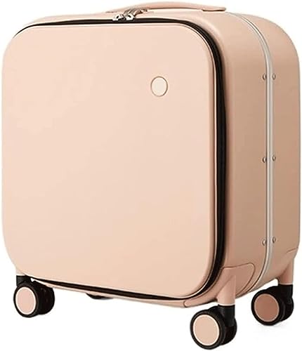 TOTIKI Koffer Gepäck-Boarding-Koffer Für Geschäftsreisen, Tragbare Gepäck-Koffer Mit Verstellbarem Hebel Rollkoffer (Color : Rosa, Size : 18inch) von TOTIKI