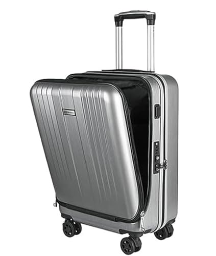 TOTIKI Koffer Koffer Mit Frontöffnung, Wiederaufladbar, Hartschalenkoffer Mit USB-Handgepäck, Überprüfter Koffer Rollkoffer (Color : B, Size : 28in) von TOTIKI