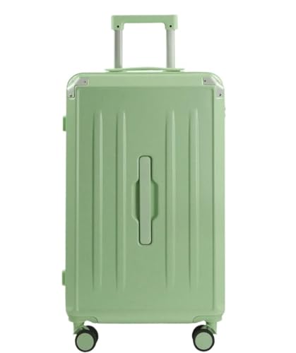 TOTIKI Koffer Koffer Mit Getränkehalter, USB-Spinnerrädern, Hartschalengepäck, Handgepäck Rollkoffer (Color : Grün, Size : 20inch) von TOTIKI