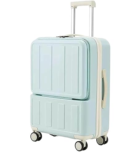 TOTIKI Koffer Koffer Mit USB-Ladeanschluss, Erweiterbares Gepäck Mit TSA-Zahlenschloss Rollkoffer (Color : Blue, Size : 20inch) von TOTIKI