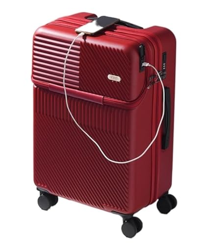 TOTIKI Koffer Koffer Mit USB-Ladeanschluss, TSA-Zahlenschloss, Universelles Radgepäck Für Reisen Rollkoffer (Color : C, Size : 24in) von TOTIKI