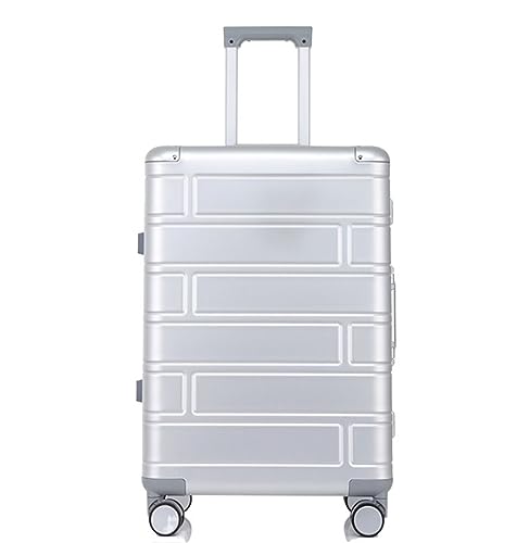 TOTIKI Koffer Koffer Reisekoffer Hartschalen-Handgepäck 20" Mit Leisen Flugzeug-Spinnerrädern Rollkoffer (Color : White, Size : 20inch) von TOTIKI