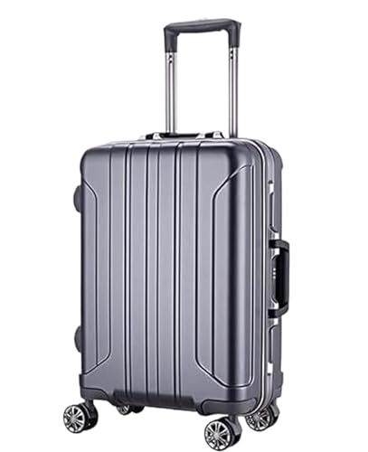TOTIKI Koffer Leichter Koffer, Trolley-Koffer Aus Aluminiumlegierung, Gestreift, Tragbar, Langlebig Rollkoffer (Color : A, Size : 24in) von TOTIKI