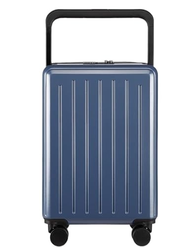 TOTIKI Koffer Leichter Koffer Mit Sicherheits-Zahlenschloss, Koffer, Gepäck, Aufgegebenes Gepäck Rollkoffer (Color : Blue, Size : 20 in) von TOTIKI