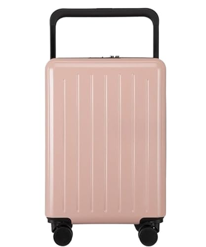 TOTIKI Koffer Leichter Koffer Mit Sicherheits-Zahlenschloss, Koffer, Gepäck, Aufgegebenes Gepäck Rollkoffer (Color : Rosa, Size : 20 in) von TOTIKI