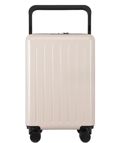 TOTIKI Koffer Leichter Koffer Mit Sicherheits-Zahlenschloss, Koffer, Gepäck, Aufgegebenes Gepäck Rollkoffer (Color : White, Size : 20 in) von TOTIKI