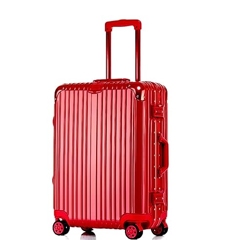 TOTIKI Koffer Reisegepäck-Koffer-Spinner Mit Rollen, Hartschalen-Handgepäckkoffer Für Die Reise Rollkoffer (Color : Rood, Size : 24in) von TOTIKI