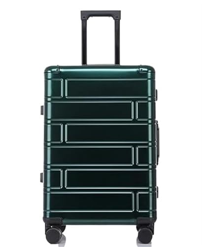 TOTIKI Koffer Reisekoffer Hartschalen-Handgepäck Mit Geräuschlosen Flugzeug-Spinnerrädern Rollkoffer (Color : Grün, Size : 20inch) von TOTIKI