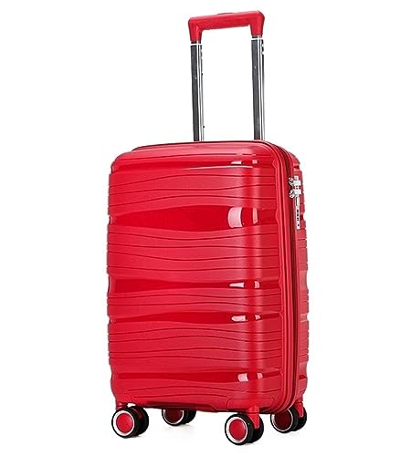 TOTIKI Koffer Reisekoffer Mit Spinnerrädern, Leichten Ergonomischen Griffen, Reisekoffer Rollkoffer (Color : Rood, Size : 18inch) von TOTIKI