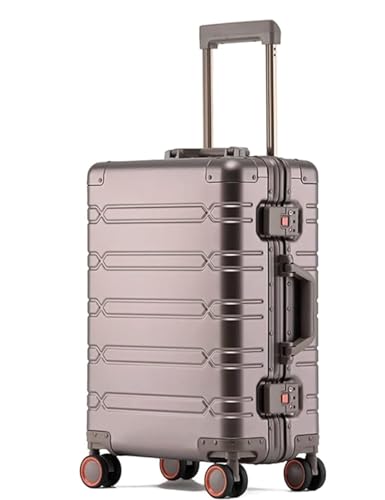 TOTIKI Koffer Silent Light Handgepäck Trolley-Koffer Aus Vollaluminium-Magnesiumlegierung Mit Rollen Rollkoffer (Color : D, Size : 20") von TOTIKI