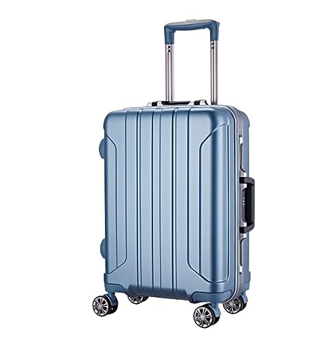 TOTIKI Koffer Trolley-Koffer Aus Aluminiumlegierung, Klassischer Koffer Mit Dicken Streifen, Tragbar, Langlebig Rollkoffer (Color : A, Size : 20inch) von TOTIKI
