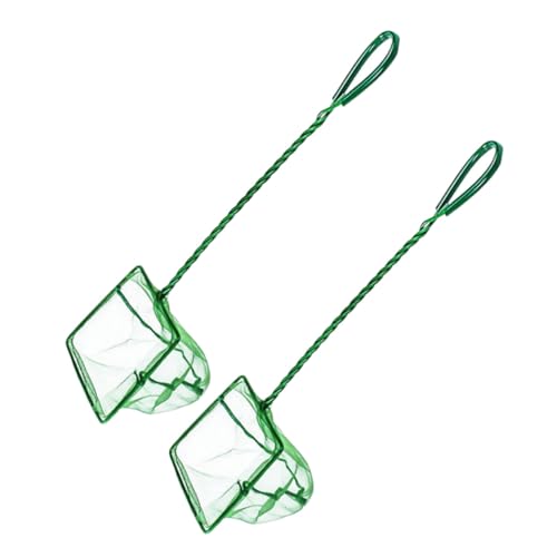 TOYANDONA 2 Stück Aquarium Fischnetz Teilig Feinmaschiges Netz mit Rutschfestem Griff Leichtes Multifunktionales Kescher für Kleine Fische Garnelen und im Aquarium und Teich von TOYANDONA
