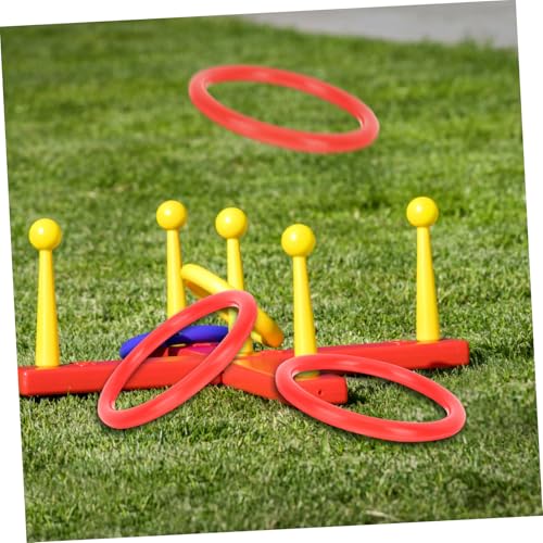 TOYANDONA 24 Stück Teiliges Farbiges Wurfspielset aus Kunststoff Interaktive Outdoor Toss Ringe Sicher Glatte Oberfläche Fördert Hand Auge koordination für Kindergeburtstag Garten und von TOYANDONA