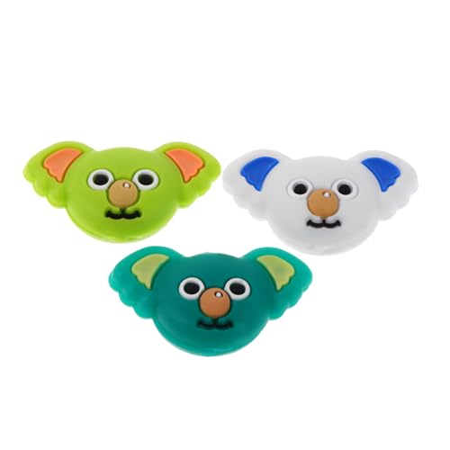 TOYANDONA 3 Stück Teiliges Tennis Saiten Dämpfer Koala Form Silikon Vibrationsdämpfer Stoßabsorber für Tennisschläger Passform Langlebig und Einfach Anzubringen in Grün von TOYANDONA