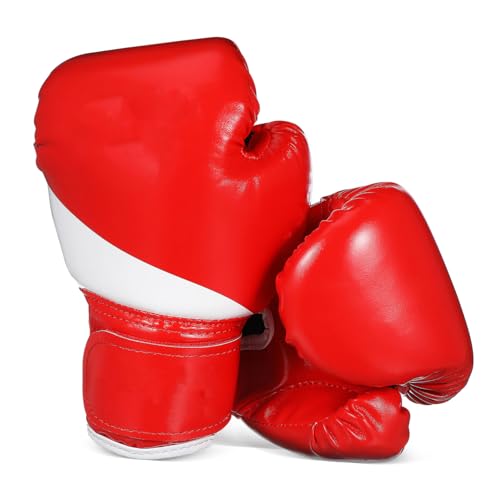 TOYANDONA Boxhandschuhe Rot Atmungsaktive Kickboxhandschuhe mit Verstellbarem Gepolstert für Schutz und Sparring und Trainingshandschuhe für Jahre TOYANDONA Boxhandschuhe Rot Atmungsaktive Kickboxhandschuhe mit Verstellbarem Gepolstert für Schutz und Sparring und Trainingshandschuhe für Jahre von TOYANDONA