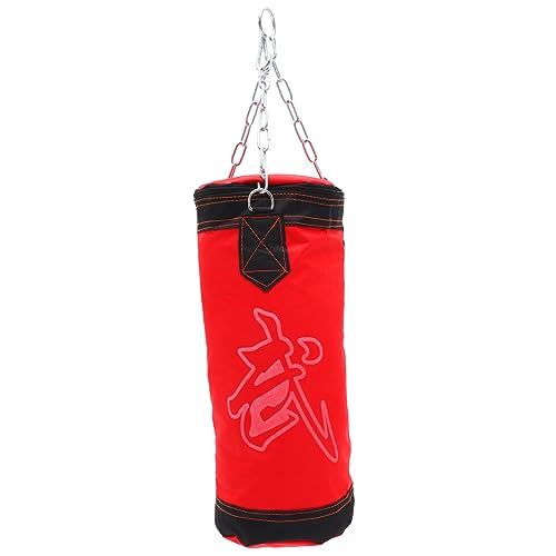 TOYANDONA Hochwertiger Boxsack Leer mit Stabiler Eisenkette Gepolsterter Sandsack für Effektives Ganzkörpertraining Robuster Sandsack für Box und Kicktechnik Rot Dicker Sandsackbezug zum TOYANDONA Hochwertiger Boxsack Leer mit Stabiler Eisenkette Gepolsterter Sandsack für Effektives Ganzkörpertraining Robuster Sandsack für Box und Kicktechnik Rot Dicker Sandsackbezug zum von TOYANDONA
