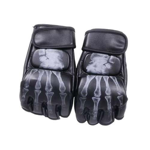 TOYANDONA Leichte Waschbare Boxhandschuhe Halbfinger mit Stoßdämpfendem Schutz Atmungsaktivem Design und Breitem Handgelenk für Komfortables Sparring und Vielseitiges Training von TOYANDONA