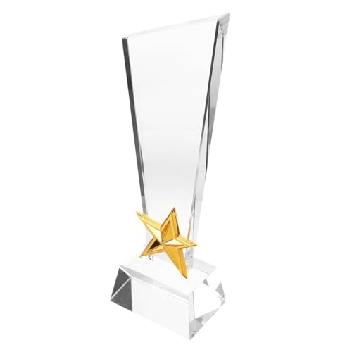 TOYANDONA Star Trophy Award Star Trophys Wettbewerbstrophäe Abschlusstrophäe Award Dekorative Trophäe Teilnehmertrophäe Zeremonietrophäe Fußballtrophäe Siegertrophäe Transparent von TOYANDONA