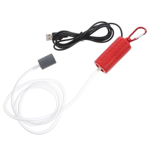 TOYANDONA USB Luftpumpe Aquarium Leise Tragbar USB Betrieben Mini Sauerstoffpumpe für Fischbecken Energiesparend Langlebig mit Gleichmäßiger Luftblasenverteilung Geeignet für Outdoor Angeln von TOYANDONA