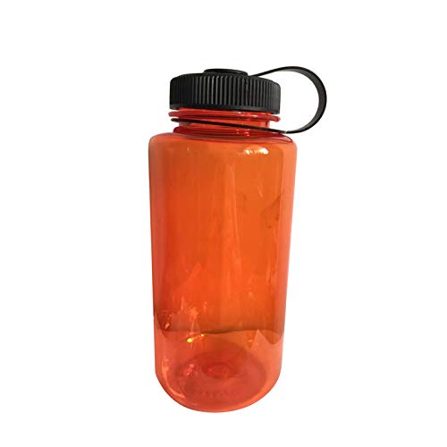 TOYHEART Sport-Wasserflasche, 1000 Ml Sport-Weithals-Wasserflasche Mit Großem Fassungsvermögen Trinkbecher Tragbarer Becher Orange von TOYHEART