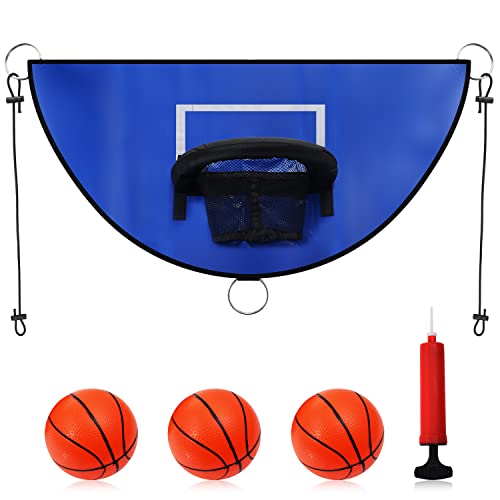 Trampolin Basketballkorb, Abreißrand zum Eintauchen TrampolinBasketballaufsatz mit Mini Basketbällen TrampolinZubehör für Kinder Erwachsene Innen und Außenbereich von TOYMIS